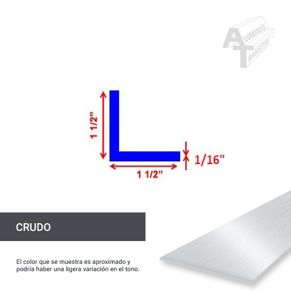 ANGULO DE 1 1/2" * 1/16" 6.10 MTS (8648)