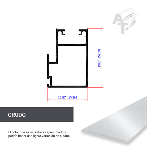 TRASLAPE PUERTA 3" 4.60 MTS (3150)