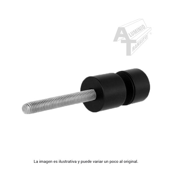 CONECTOR LARGO MURO VIDRIO NEGRO
