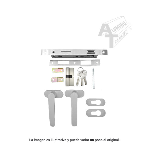 CHAPA DOBLE MANIJA TIPO EUROPEA GRIS