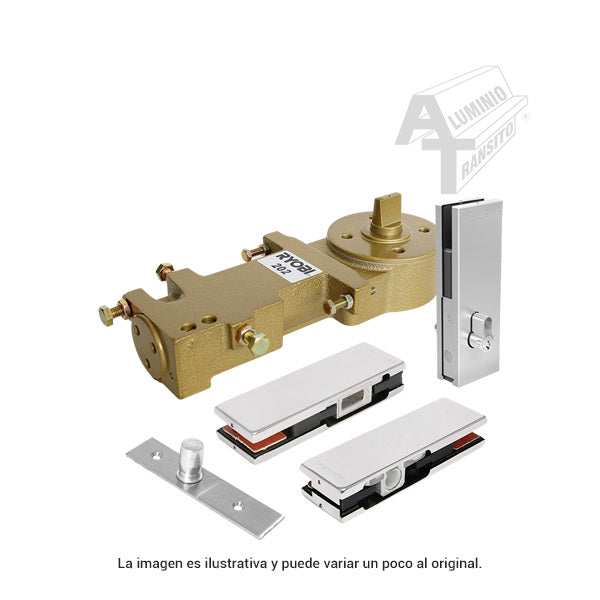 KIT HERRAJES P/PUERTA DE VIDRIO D 9 SAT