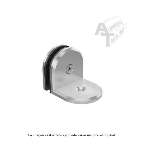 CONECTOR CURVO P/FIJOS C/BASE CROMO