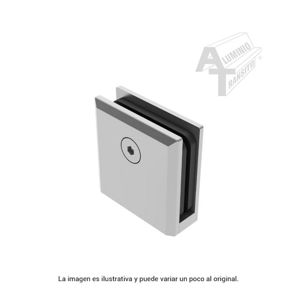 CONECTOR 2" P/FIJOS D/VIDRIO TEMP CROMO
