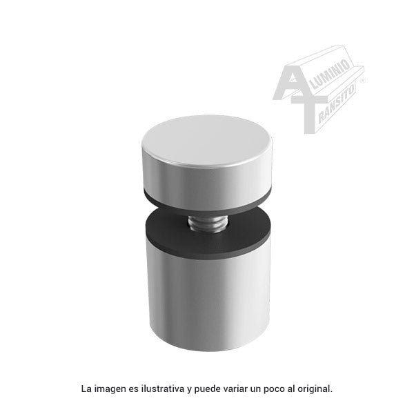 HERRAJE VIDRIO-MURO 19 X 16 MM SATINADO