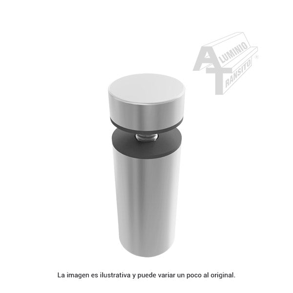 HERRAJE VIDRIO-MURO 19 X 38 MM SATINADO