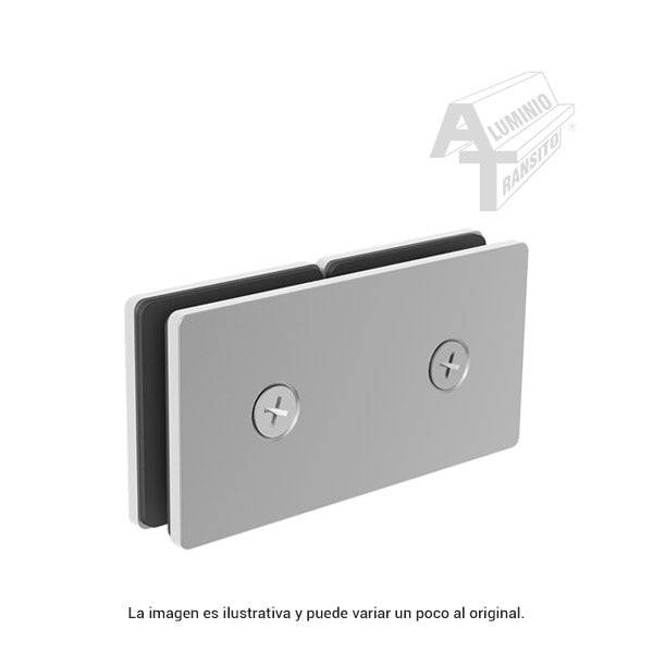 CONECTOR RECTO VIDRIO-VIDRIO 180º SATIN