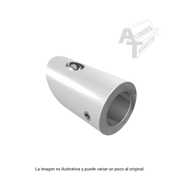 CONECTOR FIJO A 45º MURO-TUBO SATIN