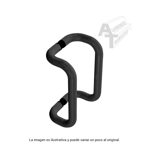 JAL. TUBULAR ALUMINIO CURVA 1" NEGRO