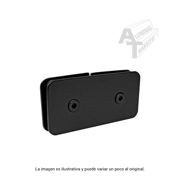 CLIP VIDRIO-VIDRIO 180° 8-10MM BLACK