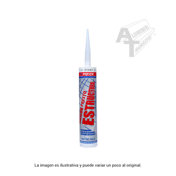 SILICON ESTRUCTURAL TRANSPARENTE PRESTO