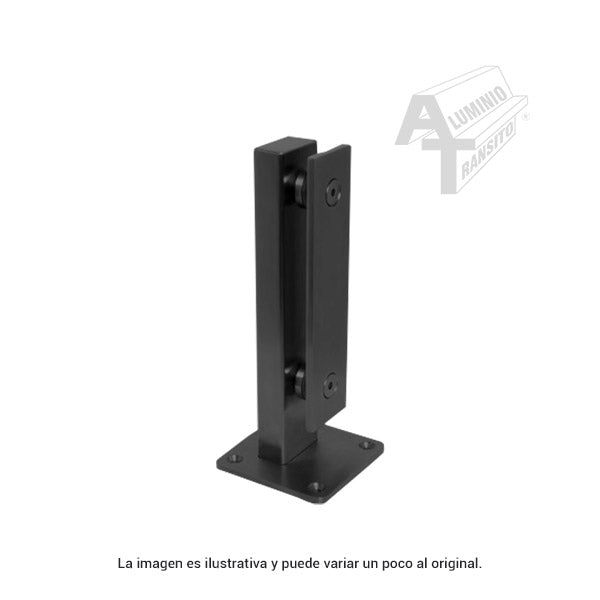 MINIPOSTE RECTANGULAR 25 CM NEGRO