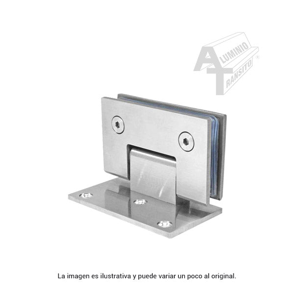 BISAGRA MURO A CRISTAL DESFASADA CROMO