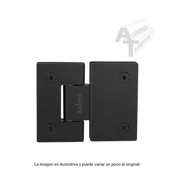 BISAGRA CRISTAL-CRISTAL 180° BLACK