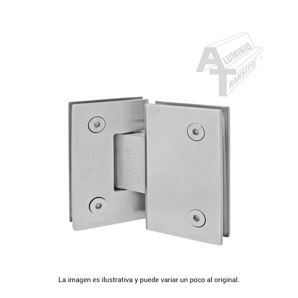 BISAGRA CRISTAL-CRISTAL 180° SATIN