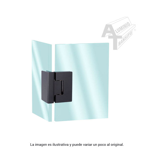 BISAGRA CRISTAL-CRISTAL 90° BLACK